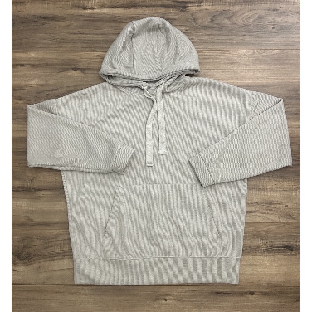 Zara Men's Pullover Hoodie Knitted Sweater Size Medium‎ Beige